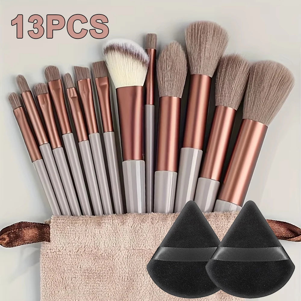13pcs Makeup Brush Brushes Set Cosmetic Makeup Sponge Makeup Brush Beauty Tools Eyeshadow Blush Professional Brush Set