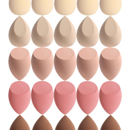 25 Beauty Eggs (Makeup Sponges), Foundation Make-Up Mixed Beauty Sponges, Liquid, Cream and Powder Flawless, Multi-Color Makeup