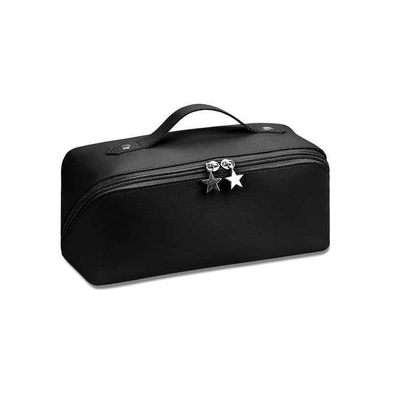 Cosmetic Bags For Women Elegant PU Leather Make Up Pouch Travel Toiletries Organizer Storage Hangbag Korean Carry-on Makeup Tote