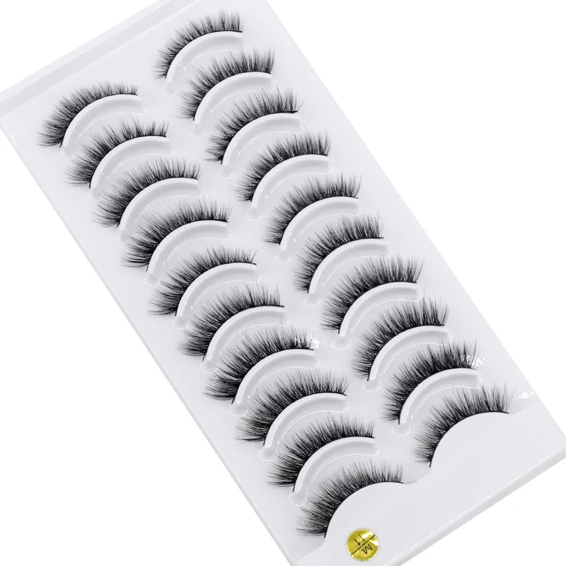 NEW 10 Pairs Natural False Eyelashes Fake Lashes Long Makeup 3d Mink Lashes Extension Eyelash Mink Eyelashes for Beauty 54