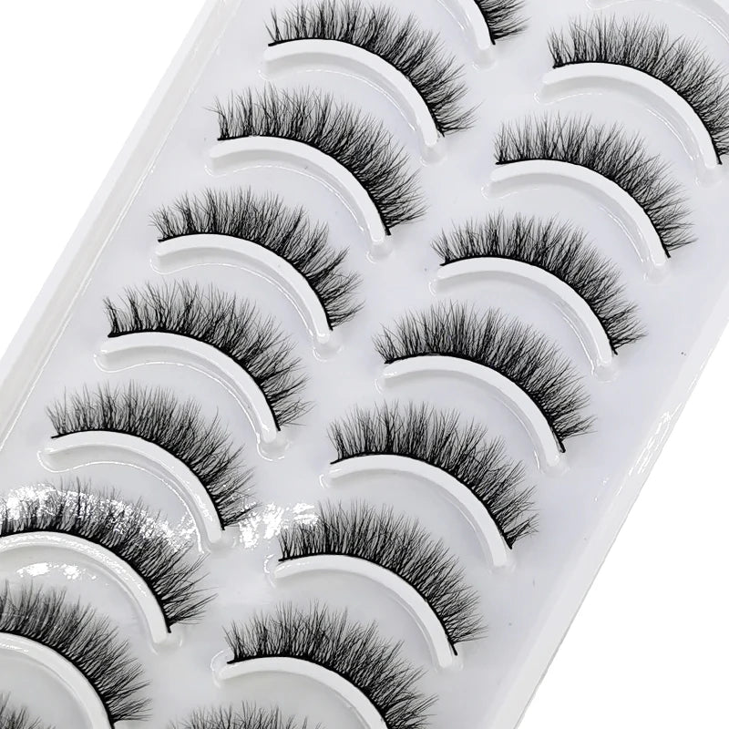 NEW 10 Pairs Natural False Eyelashes Fake Lashes Long Makeup 3d Mink Lashes Extension Eyelash Mink Eyelashes for Beauty 54