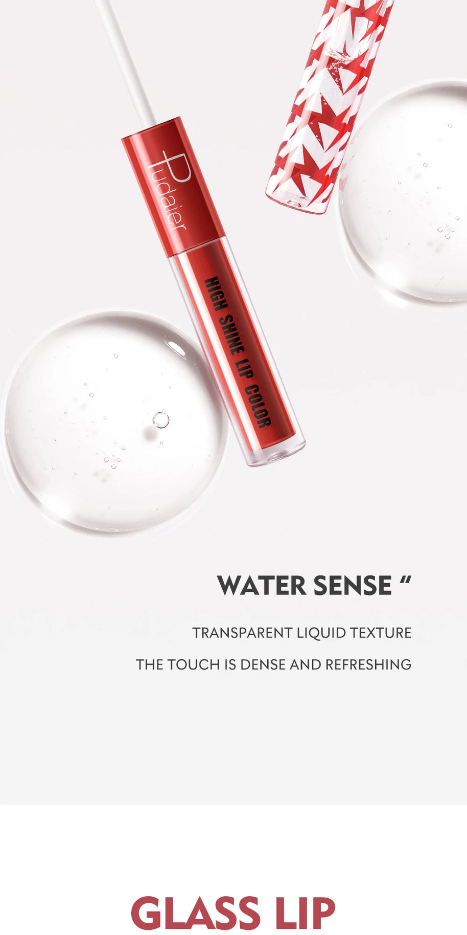 Long-Lasting Lip Glaze & Oil  - Silky Creamy Texture, Waterproof & Sweatproof, Matte Finish