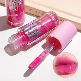 Long-Lasting Lip Gloss - Moisturizing, Lightweight & Sparkling Finish in Classic Red, Elegant Nude & Sweet Pink Shades