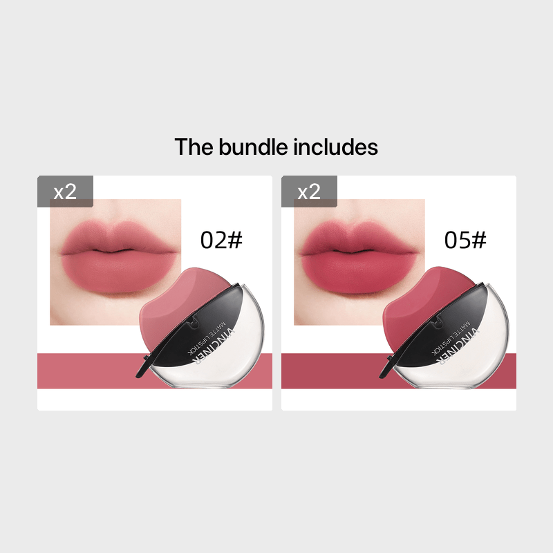 Lazy Lipstick Matte Lipstick Lazy Lipstick Beauty Waterproof Long-Lasting Lip Liquid Lipstick Lip Gloss Makeup High Pigmented Non-Stick Cup