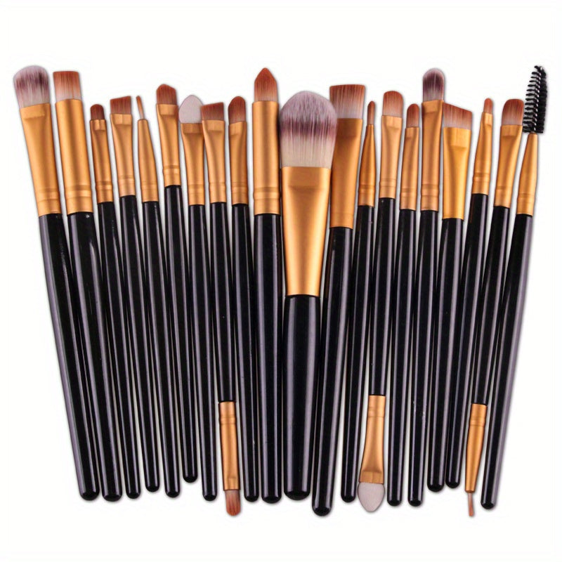 20Pcs/23pcs Makeup Brushes Set Professional Soft Synthetic Hair Powder Foundation Eyeshadow Make Up Brushes Cosmetics Makeup Brush Set, Black Or Purple
