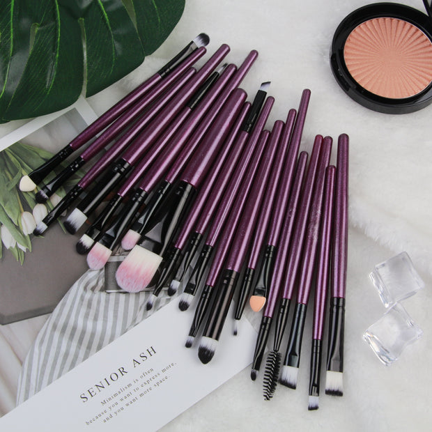 20Pcs/23pcs Makeup Brushes Set Professional Soft Synthetic Hair Powder Foundation Eyeshadow Make Up Brushes Cosmetics Makeup Brush Set, Black Or Purple