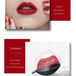 Lazy Lipstick Matte Lipstick Lazy Lipstick Beauty Waterproof Long-Lasting Lip Liquid Lipstick Lip Gloss Makeup High Pigmented Non-Stick Cup