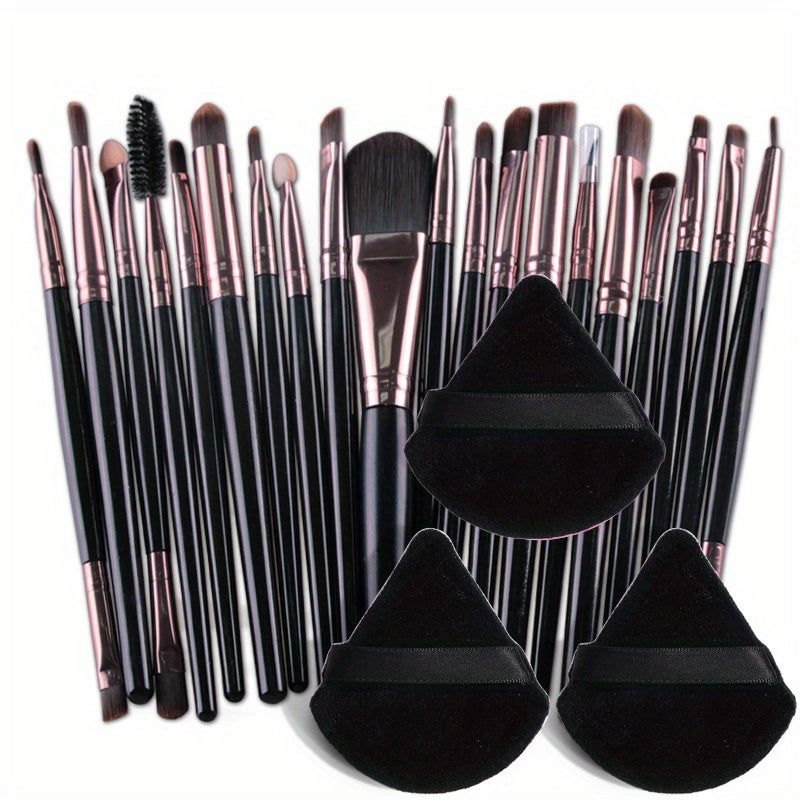 20Pcs/23pcs Makeup Brushes Set Professional Soft Synthetic Hair Powder Foundation Eyeshadow Make Up Brushes Cosmetics Makeup Brush Set, Black Or Purple