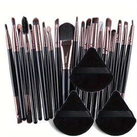 20Pcs/23pcs Makeup Brushes Set Professional Soft Synthetic Hair Powder Foundation Eyeshadow Make Up Brushes Cosmetics Makeup Brush Set, Black Or Purple