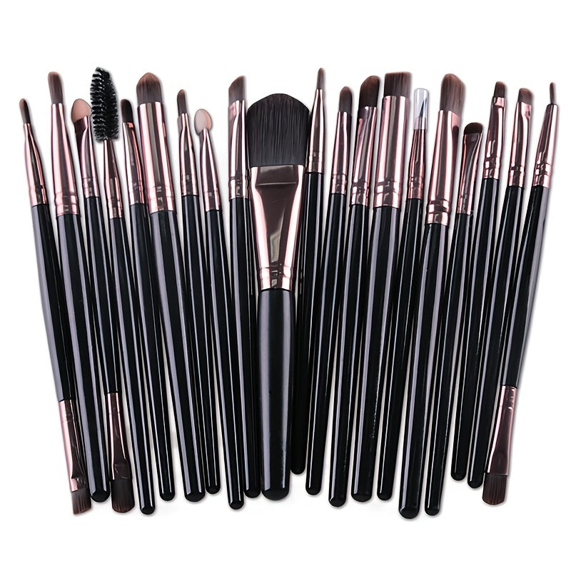20Pcs/23pcs Makeup Brushes Set Professional Soft Synthetic Hair Powder Foundation Eyeshadow Make Up Brushes Cosmetics Makeup Brush Set, Black Or Purple