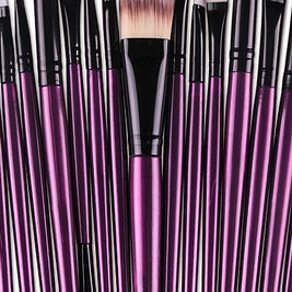 20Pcs/23pcs Makeup Brushes Set Professional Soft Synthetic Hair Powder Foundation Eyeshadow Make Up Brushes Cosmetics Makeup Brush Set, Black Or Purple